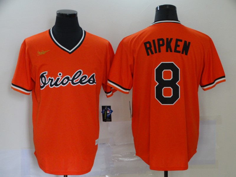Men's Baltimore Orioles Cal Ripken Jr. #8 Orange Team Jersey